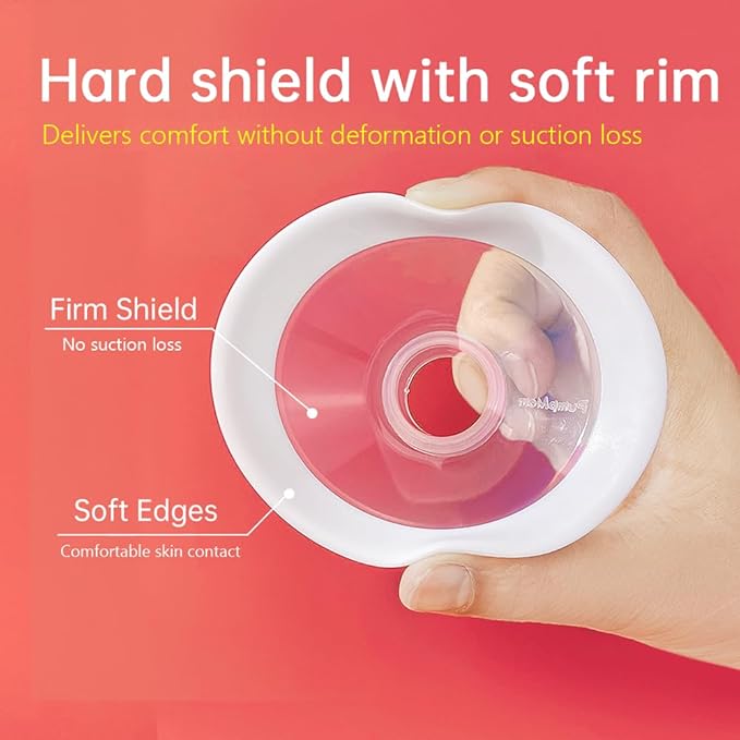 PumpMom-us 21mm Flanges Compatible with Spectra S2 S1 9 Plus Breast Pumps Accessories, Replacement Breast Shield for Spectra Pump Parts and 21 mm Flange