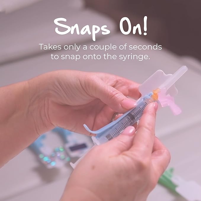 A Syringe Clip On to Disguise The Syringe and Scary Needle. Ideal for Use with Kids Who Have an Aversion to Getting Injections. Provides Relief for Childhood Injection Fear