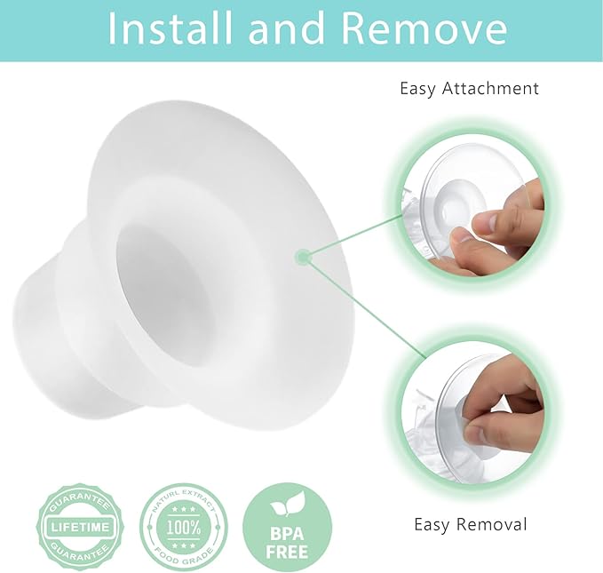 17mm Silicone Flange Inserts Compatible with Elvie Stride for Lansinoh for Medela for Spectra for eufy for Momcozy S9 S12 M5 M9 for Bellababy, Pump Parts Reduce 24-25mm elastic nipple to 17mm