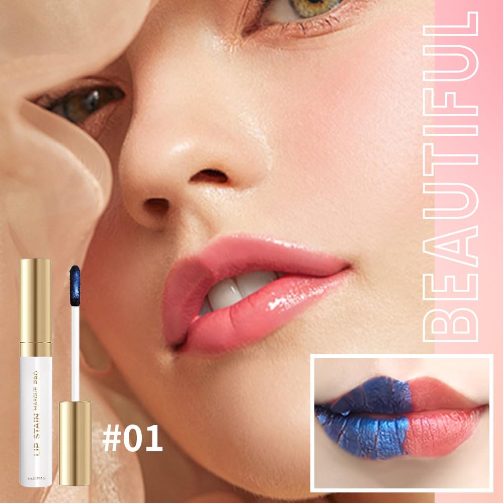 Lip Stain Peel Off – Long Lasting Waterproof Lip Tint, Smudge Proof Transfer Resistant Lip Stains Tattoo,High Pigment Matte Lip Color, Kiss Proof Peel Off Lip Stain Masque,All-Day Stay Lip Makeup 01#