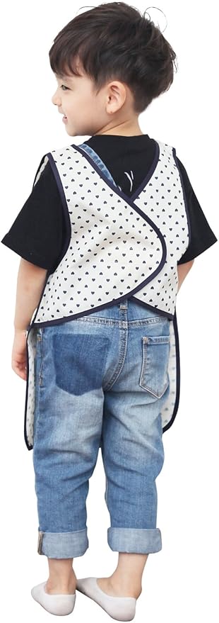 Kids Painting Apron – Waterproof Art Smock for Toddlers & Preschoolers, Messy Play, Baking, Crafts, Cooking, Mealtime