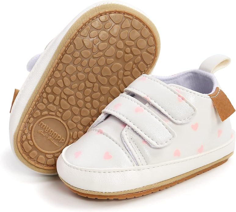 Clowora Baby Boys Girls Shoes Non-Slip Rubber Sole Sneakers Infant First Walking Toddler Crib Shoes Newborn Loafers Flats.