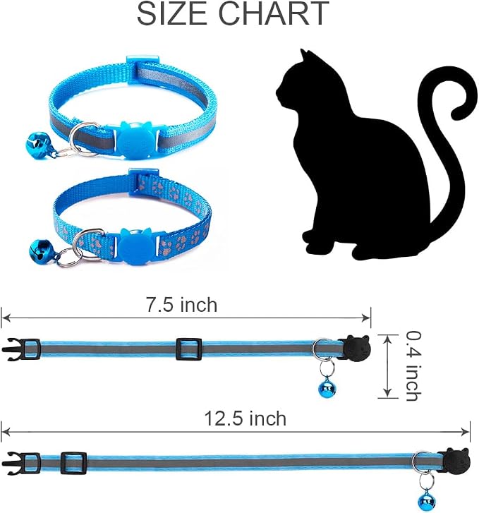Breakaway Dog Collar with Bells, Reflective Cat Collar - Image 4