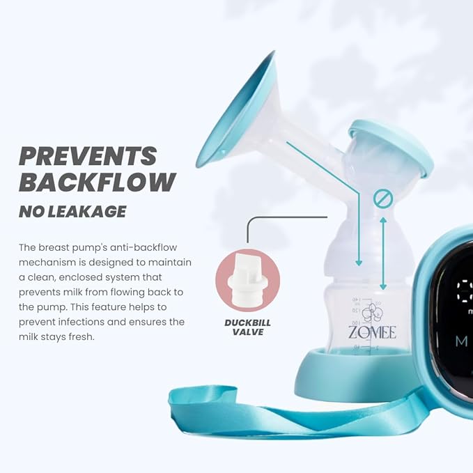 Zomee Z2 Double Electric Breast Pump, Portable, Hands Free Pumping Hospital Grade 3 Modes,19 Suctions,‎ Wearable Breast Pump Including; Silicone Hands Free Collection Cups 8 OZ