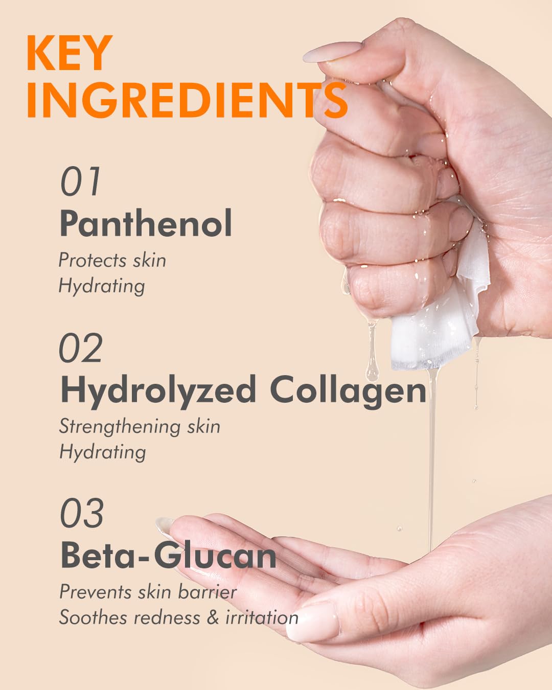 Dermal Korea Collagen Essence Full Face Facial Mask Sheet - Vitamin pack of 10