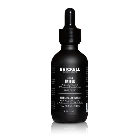 Brickell Men's Argan Oil for Hair, Natural and Organic Hair Oil For Men, Lightweight Hair Treatment, 2 Ounce, Scented