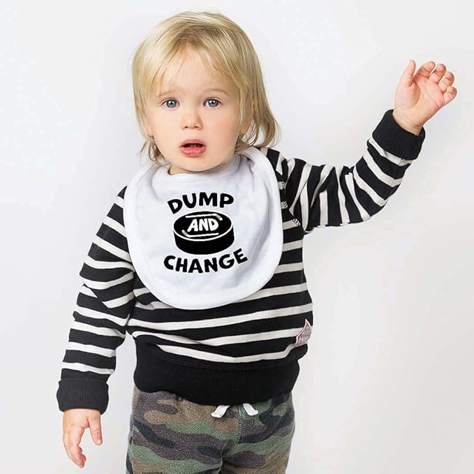 ChalkTalkSPORTS Hockey Baby & Infant Bibs | Soft Microfiber Ice Hockey Baby Bibs