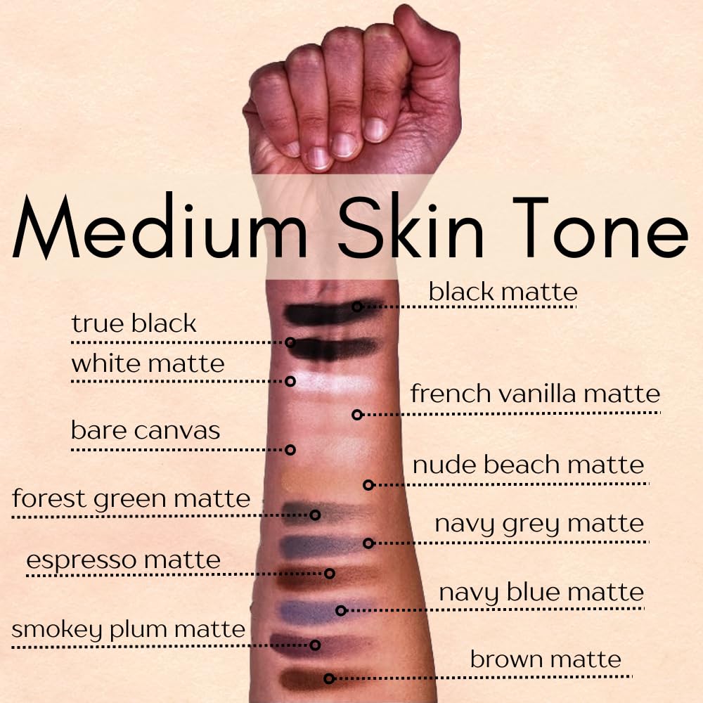 Naked White Matte Nude Neutral Pressed Powder Single Vegan Eyeshadow; Talc, Paraben & Cruelty Free