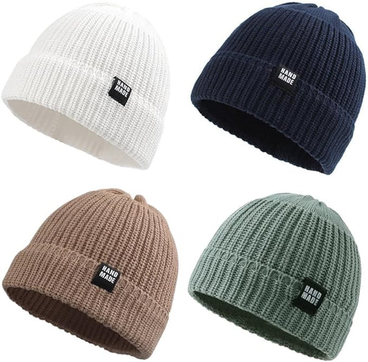JANGANNSA Simple Knitted Baby Beanie Hip-Hop Boys Winter Hat Toddler Kids Bonnet for Girls 0-5Y