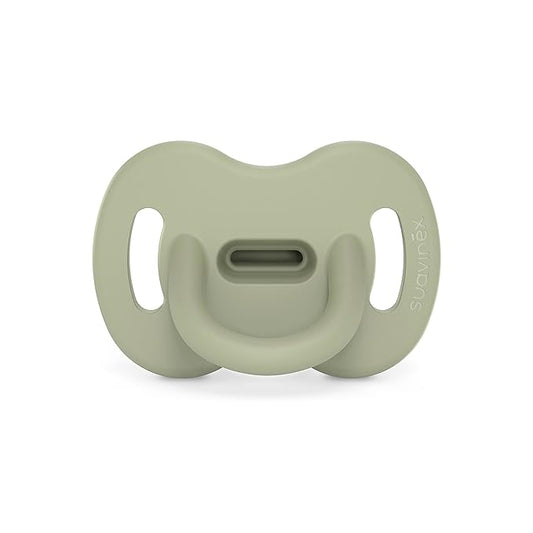 Color Essence SX PRO Silicone Baby Pacifier 1Pk, Made with 100% Soft Silicone, Baby Essentials Perfect for Breastfeeding Babies, Designed in Spain, 0-6 Mths, Jungle Green