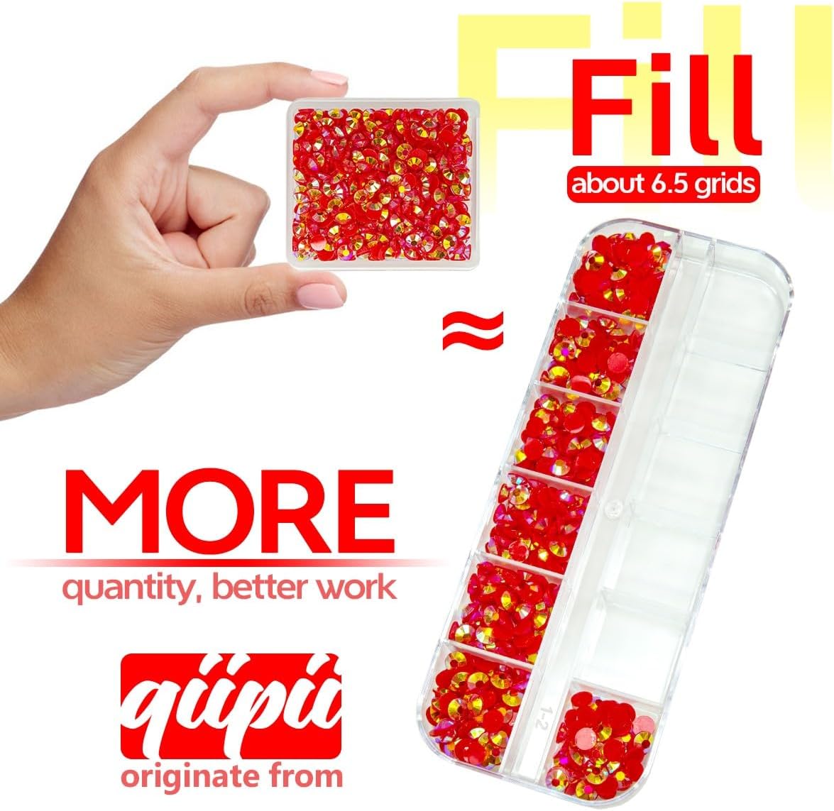 Red AB Resin Rhinestones w B7000 Jewelry Glue for Bedazzling Crafting 3mm 4mm 5mm 6mm Flatback Jelly Stones Bulk SS10 SS16 SS20 SS30 Diamonds Gems for Nails Face Eyes Makeup Tumblers Crafts