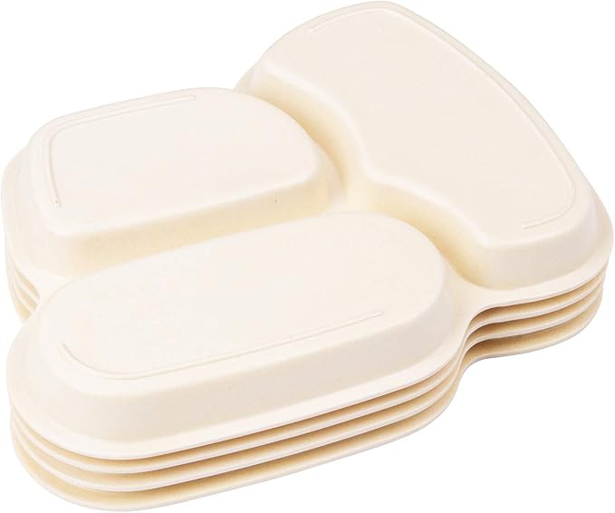 Toddler Plates Dinnerware Dinner Dish Set Baby Feeding Spill Proof Divided Plate - Baby Spoon and Fork 3-Piece Set Teaches Child Portion Control (excavator/bulldozer)