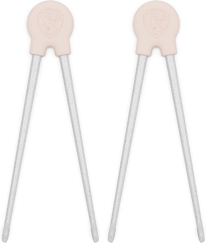 Lalo PAW Patrol Chopsticks For Kids - Set of 2 Training Chopsticks Made of Silicone and Eco-Friendly Wheat Straw PP - Ages: 2 Years And Up - Easy to Clean & Dishwasher Safe - Skye