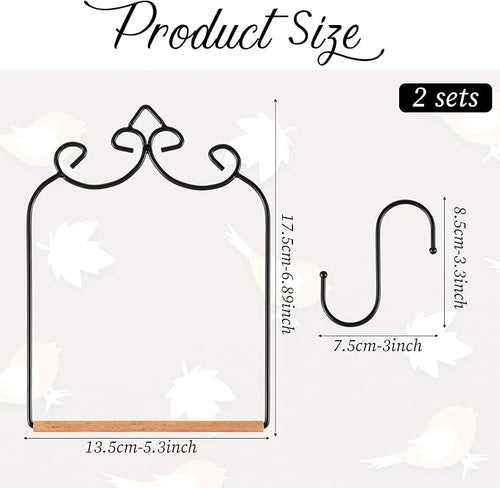 2 Pack Hummingbird Swings and Perches, Metal Frame Bird Swing - Image 2