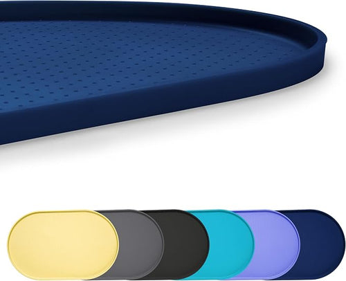 100% Waterproof 0.5" Raised Edge BPA Free Silicone Dog Food Mat, Pet Cat by Yacee
