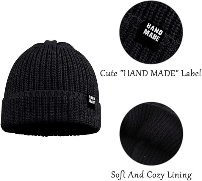 JANGANNSA Simple Knitted Baby Beanie Hip-Hop Boys Winter Hat Toddler Kids Bonnet for Girls 0-5Y