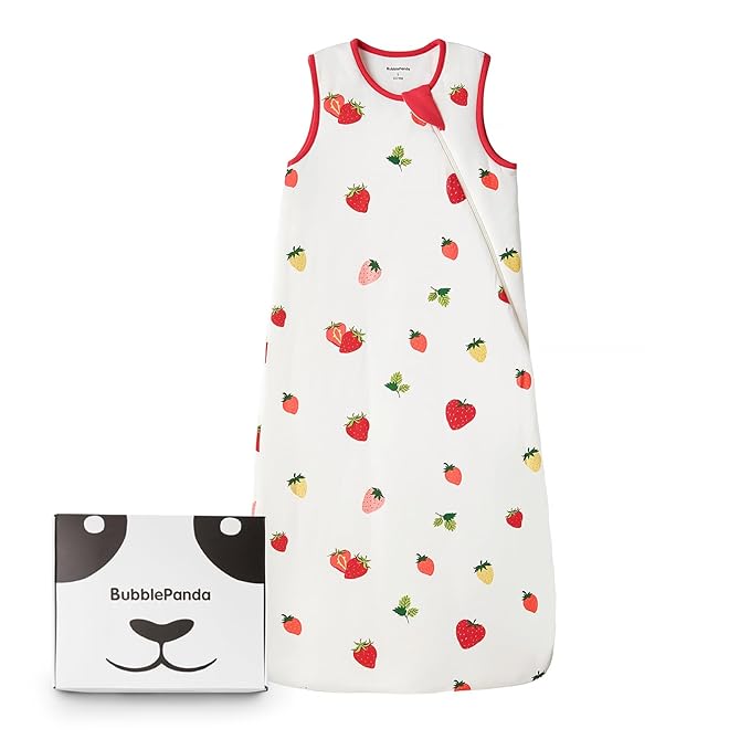 BubblePanda Rayon Made from Bamboo Sleep Sack 12-18 Months 0.5 Tog Soft Lightweight Toddler Sleep Sack 1t for Babies 2-Way Zipper Wearable Blanket Baby 12 Months