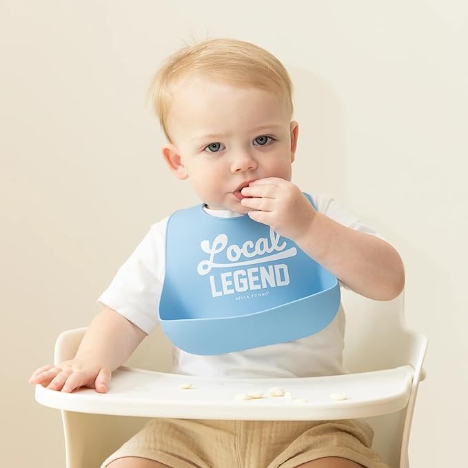 Bella Tunno Baby Bib for Eating, Waterproof Silicone Bib with Large Food Catcher, Adjustable Fit for Babies 4-12 months & Toddlers 1-3 Years, Boys & Girls