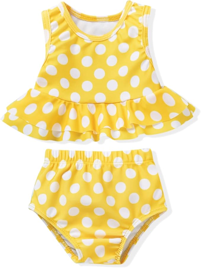 Aalizzwell Toddler Baby Girl Bathing Suit Two Piece Swimsuit Bikini Beach Wear