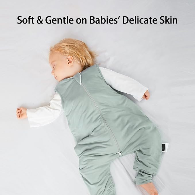 BubblePanda Rayon Made from Bamboo Toddler Sleep Sack with Feet 24-36 Months 0.5 Tog Ultra Soft Toddler Sleeping Sack 2t-3t Baby Sleep Bag Walker Wearable Blanket with Legs 2-Way Zipper Lightweight