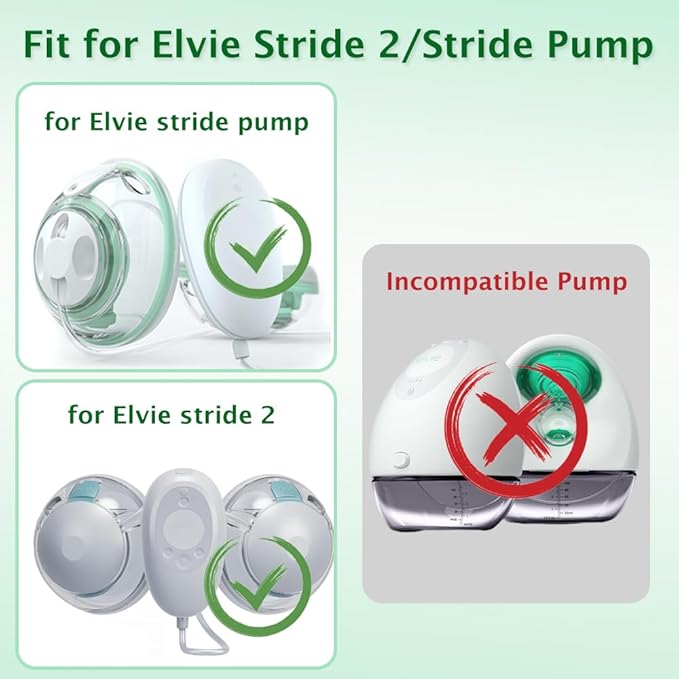 6pc Duckbill Valves Compatible with Elvie Stride 2/Stride Pump Replacement Parts, for Stride2 Breast Pump Replacement Parts, Not Original Elvie Pump Accessories