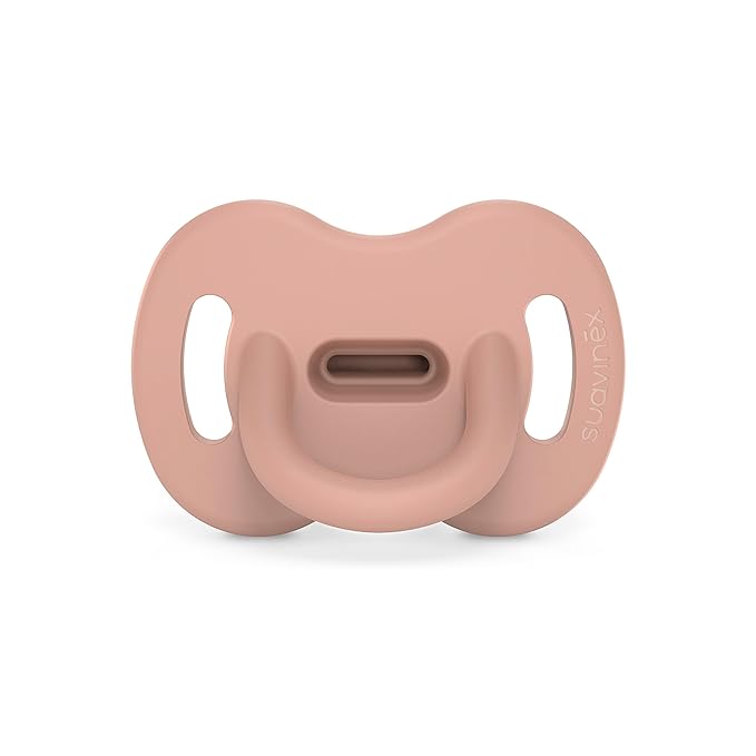 Color Essence SX PRO Silicone Baby Pacifier 1Pk, Made with 100% Soft Silicone, Baby Essentials Perfect for Breastfeeding Babies, Designed in Spain, 6-18 Mths, Marshmallow Nude
