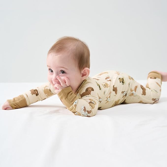 pureborn Baby Infant Boys Girls Sleeper Snug Fit Viscose from Bamboo Pajamas 0-24 Months