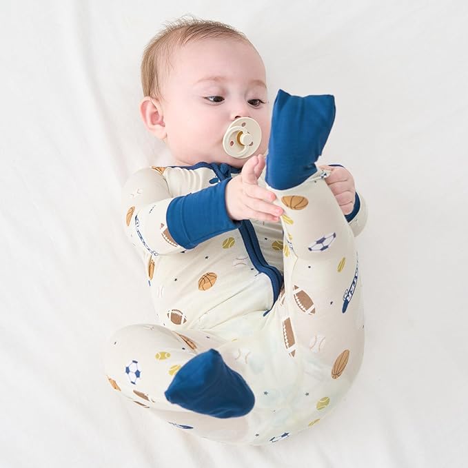 pureborn Baby Infant Boys Girls Sleeper Snug Fit Viscose from Bamboo Pajamas 0-24 Months
