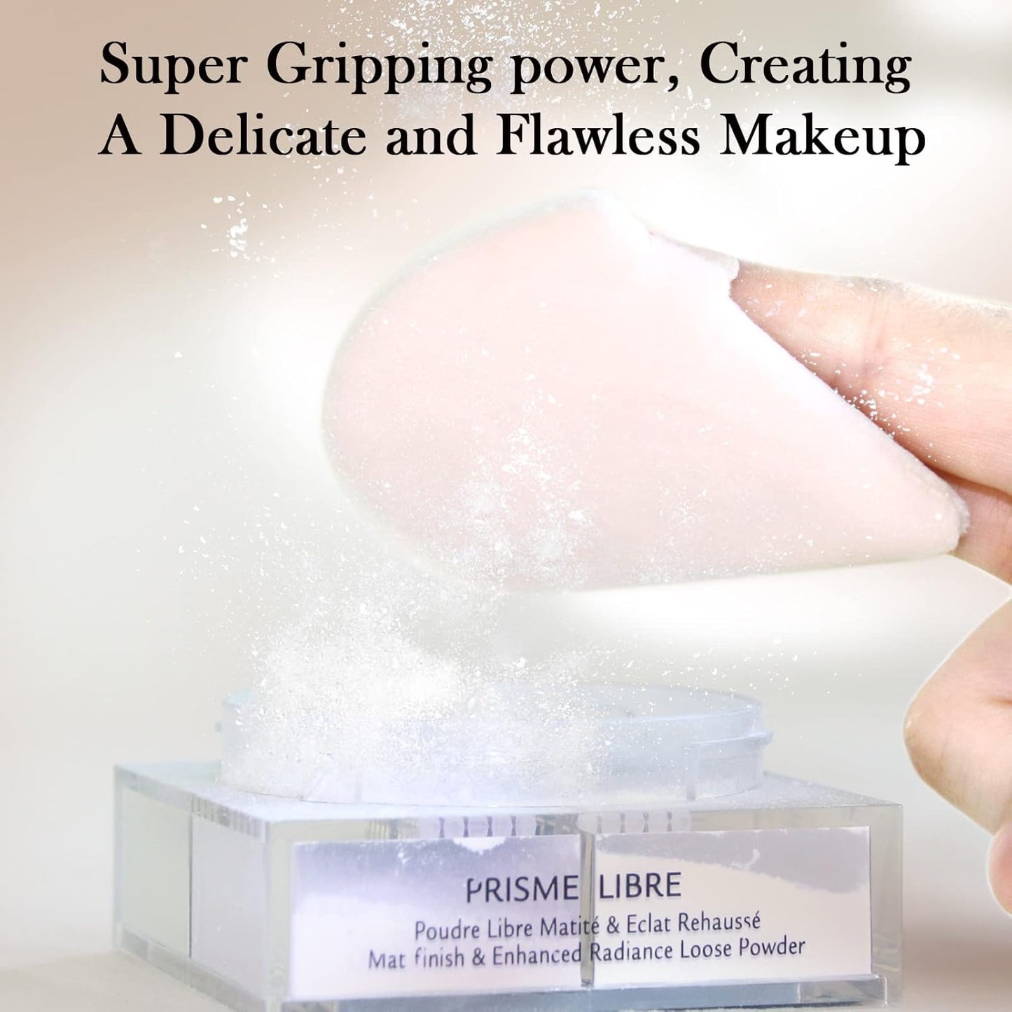 Powder Puff Daubigny 6 PCS Powder Puff Makeup Puff Face Soft Triangle Powder Puffs for Loose Powder Mineral Powder Body Powder Velour Cosmetic FaclaI Sponges for Applying Makeup Tools(Nude)