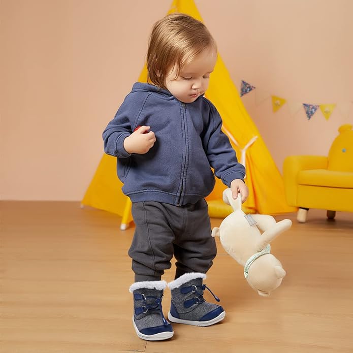 BMCiTYBM Toddler Baby Snow Boots Winter Shoes Boys Girls Cold Weather Baby Faux Fur Shoes