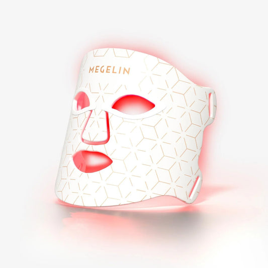7 Colors Led Light Therapy Facial Mask, Face Light Therapy Mask for Face, Reduce Wrinkles Smooth Skin, Infrared Light Skin Rejuvenation(White)