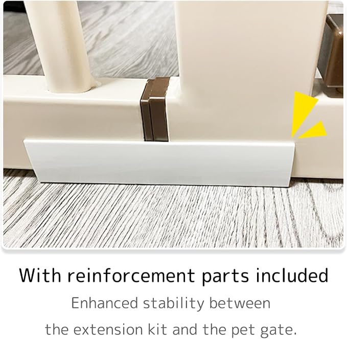 Lumizone Extra Tall Pet Gate 55.12" High Pressure Mounted 12.60" Wide Extension - Image 3