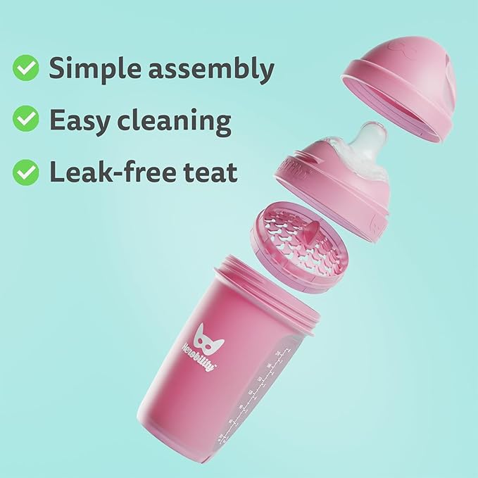 Batman DC Comics - Herobility Double Anti-Colic Baby Bottles – 12 fl oz/340ml – 3-Pack