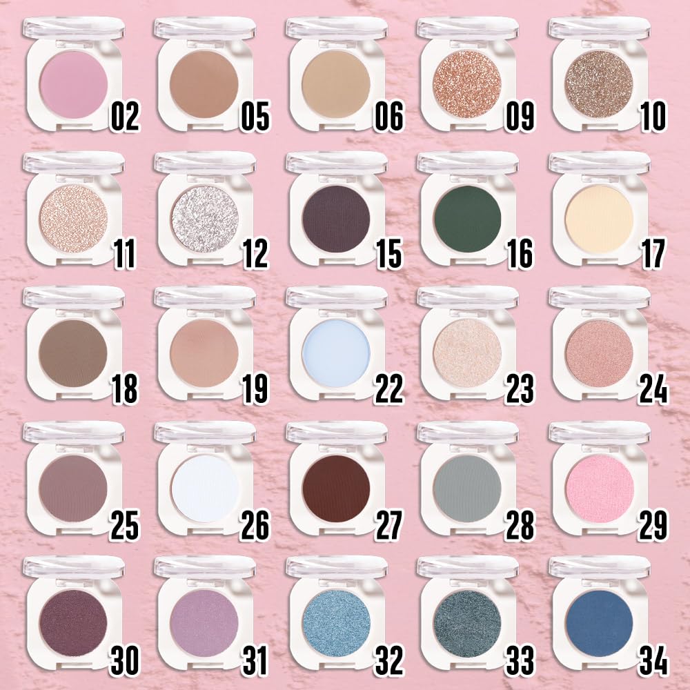 Single Matte Eye Shadow Palette Makeup, Nude Pink Matte Eyeshadow for Women, Monochrome Eye Shadow Makeup, Pigmented Waterproof Sombras Para Ojos, Vegan, Talc, Paraben & Cruelty Free, 19