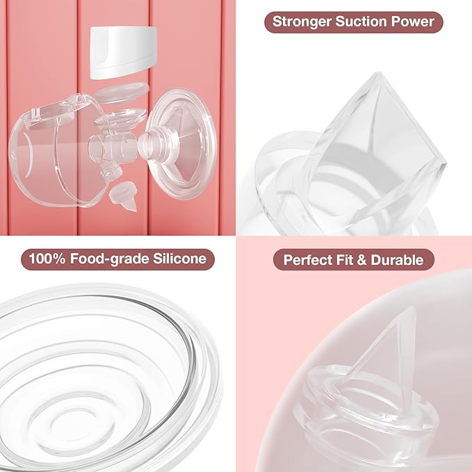 6 Pack Silicone Duckbill Valve & 4 Pack Silicone Diaphragm Compatible with Momcozy S12Pro/S9Pro/S12/S9 Wearable Breastpump, momcozy Breast Pump Replacement Parts Breastfeeding Essential Accessories
