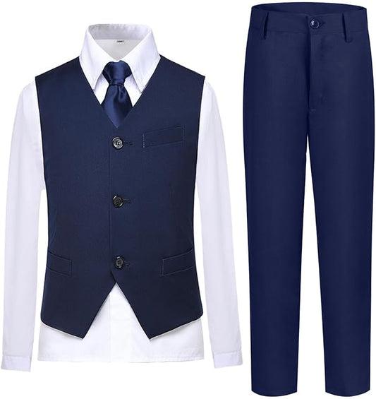 Boys Vest Set Formal Dress Suits Wedding Outfit Dresswear