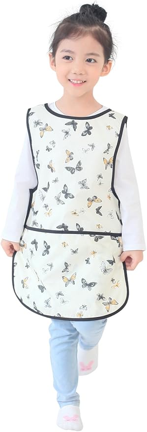 Kids Painting Apron – Waterproof Art Smock for Toddlers & Preschoolers, Messy Play, Baking, Crafts, Cooking, Mealtime