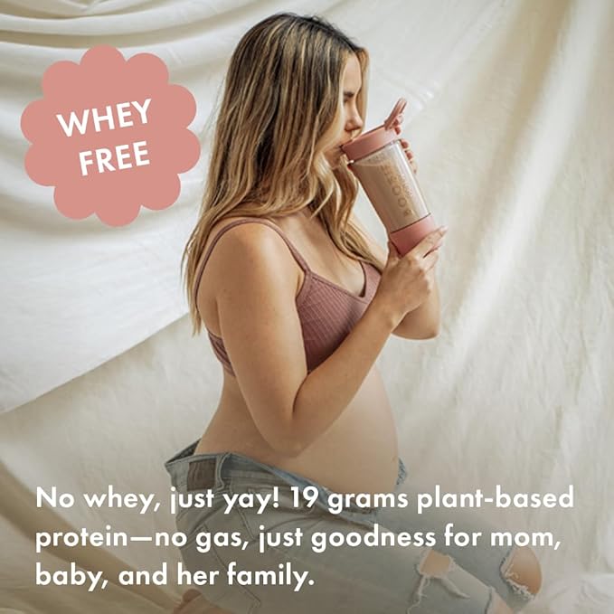 Boobie Body Superfood Protein Pregnancy and Postpartum Meal Replacement Shake, Coffee Caramel Flavor | 19g Protein | Safe for Lactation & Motherhood | Organic, Vegan, Zero Sugar, 1 Tub (20 Servings)