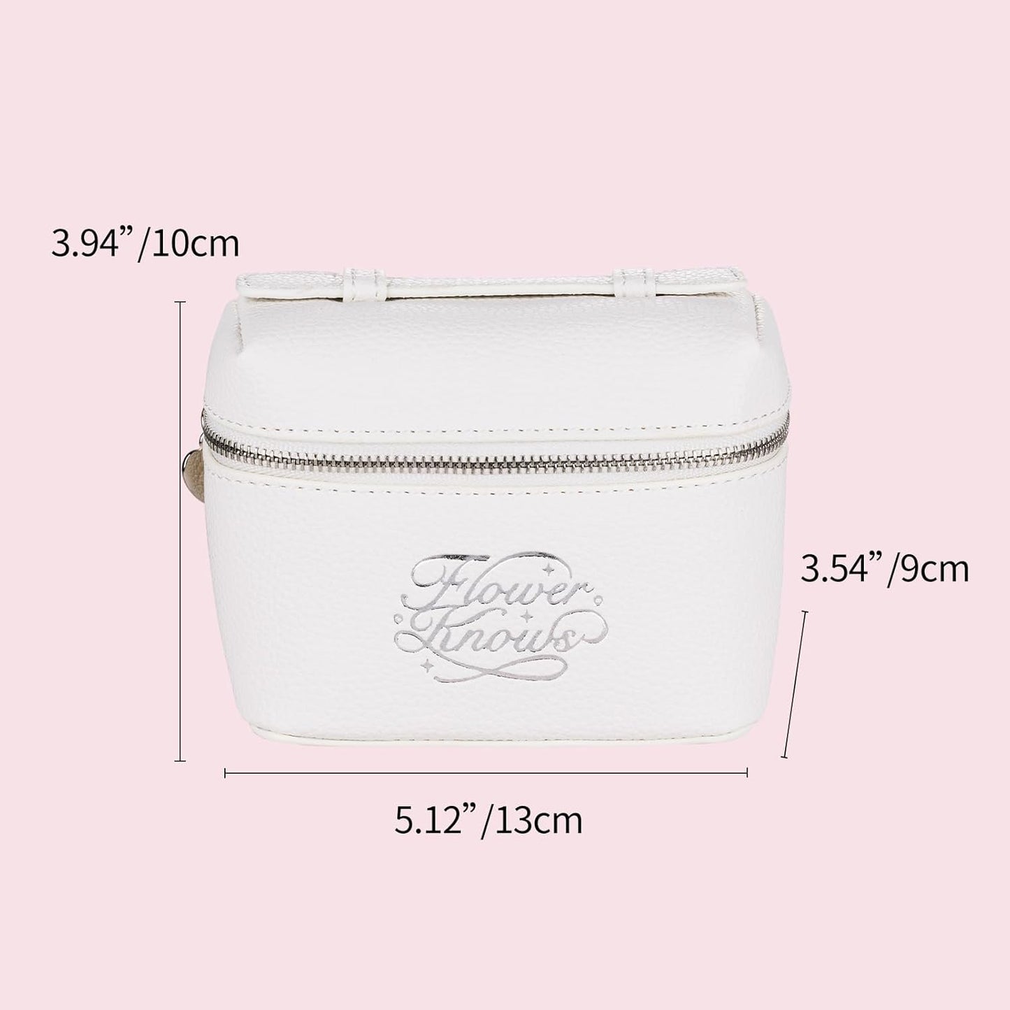 Flower Knows Enchanted Lip Kit,Strawberry Cupid Cake Lip Cream V03+V04 Set with Lip Brush & Leather Bag,4-Piece Makeup Gift Set