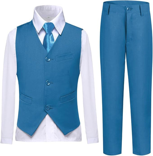 Boys Vest Set Formal Dress Suits Wedding Outfit Dresswear