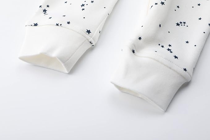 Owlivia Organic Cotton Baby Boy Girl Zip up Sleep 'N Play Pjs, Footless, Long Sleeve