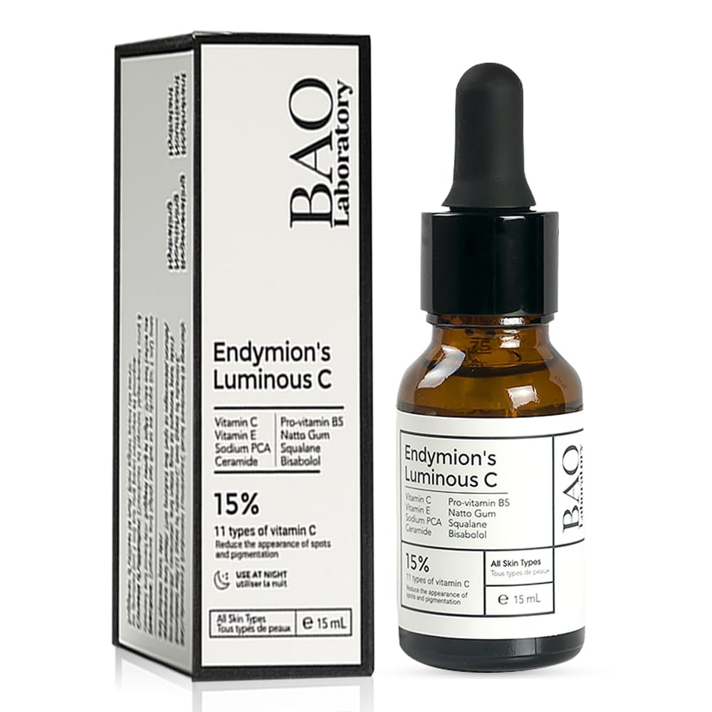 ENDYMION’S LUMINOUS C Face Serum | Bisabolol, Squalane, Vitamin C &E | Multi Vitamin Serum for Brightening, Regenerating And Refreshing Skin| For All Skin Types (15 ML)