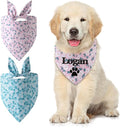 Personalized Dog Bandana Embroidered Name Custom Neckwear Dog Scarf Triangle by Ulicoprofessionalpersonalized