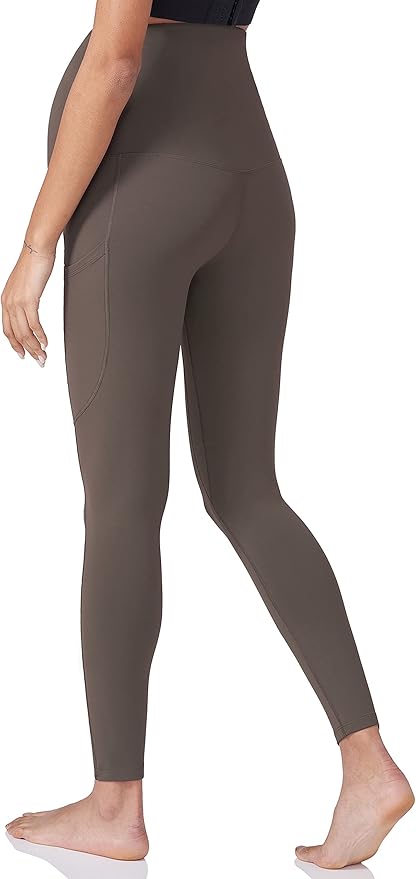 POSHDIVAH 3 Pack Women's Maternity Workout Leggings Over The Belly Pregnancy Yoga Pants with Pockets
