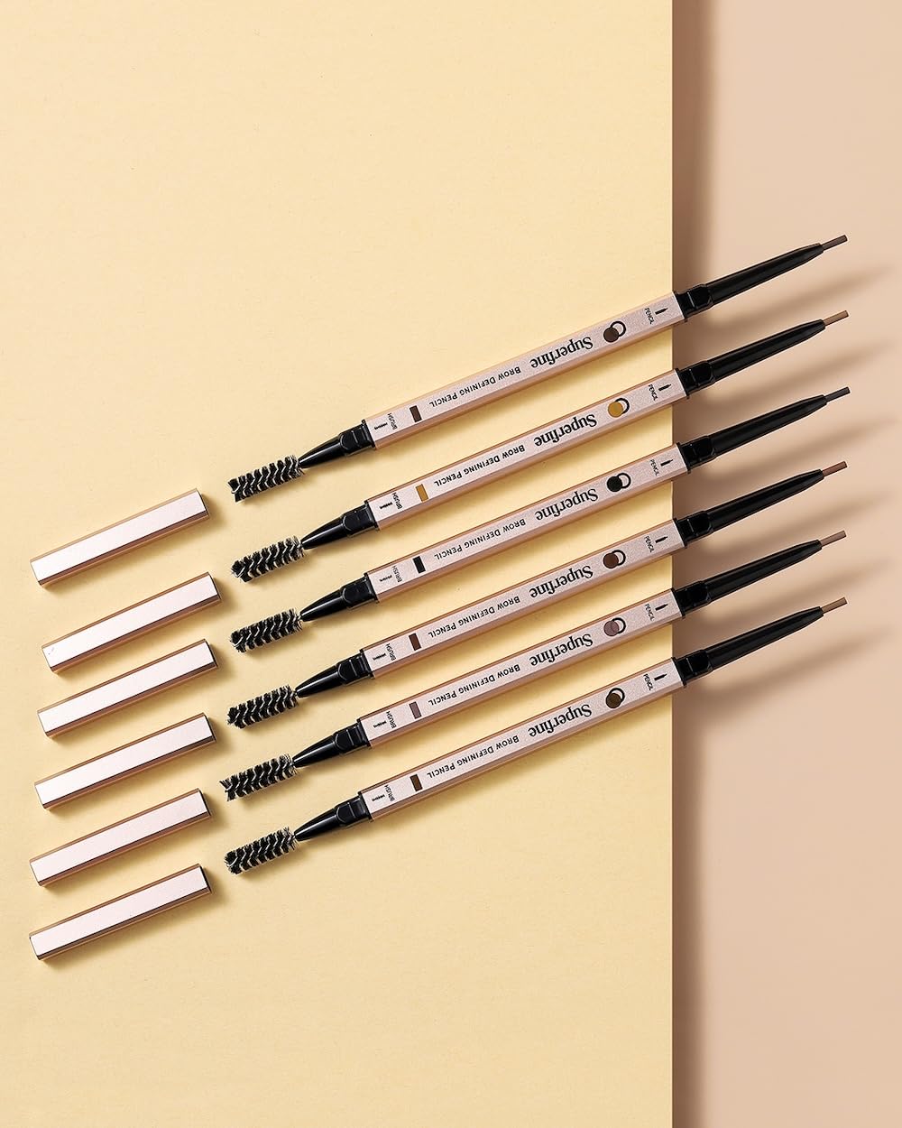 Beauty Superfine Micro Brow Pencil – 1.5mm Ultra-Fine Tip, Waterproof, Vegan Formula, 6 Shades – Long-Lasting Natural Eyebrow Pencil (06 - Dark Grey, 0.08G/0.002 FL.OZ（pack of 1）)