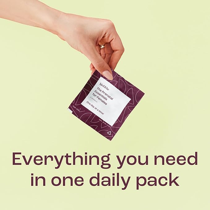 The Prenatal Essentials for Females - Vitamins to Support Pregnancy - Folic Acid, Methylated Folate, DHA (Omega-3), Choline and More - 30-Day Supply