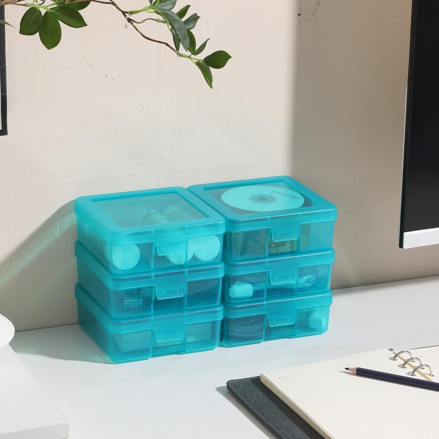 18 Pack Small Plastic Storage Containers Clear Arts & Crafts Storage Boxes & Organizers Stackable Small Containers With Lids For Organizin (Set 5)