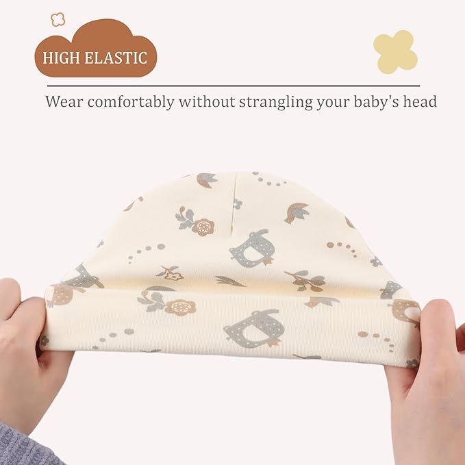 Bamery Cotton Baby Girl Hat Preemie Boys Beanie Newborn Hospital Hats Winter Infant Hats for Girls