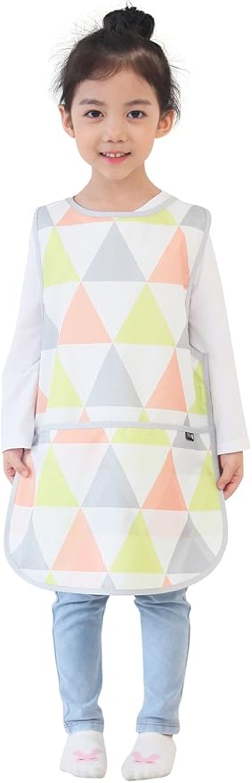 Kids Painting Apron – Waterproof Art Smock for Toddlers & Preschoolers, Messy Play, Baking, Crafts, Cooking, Mealtime