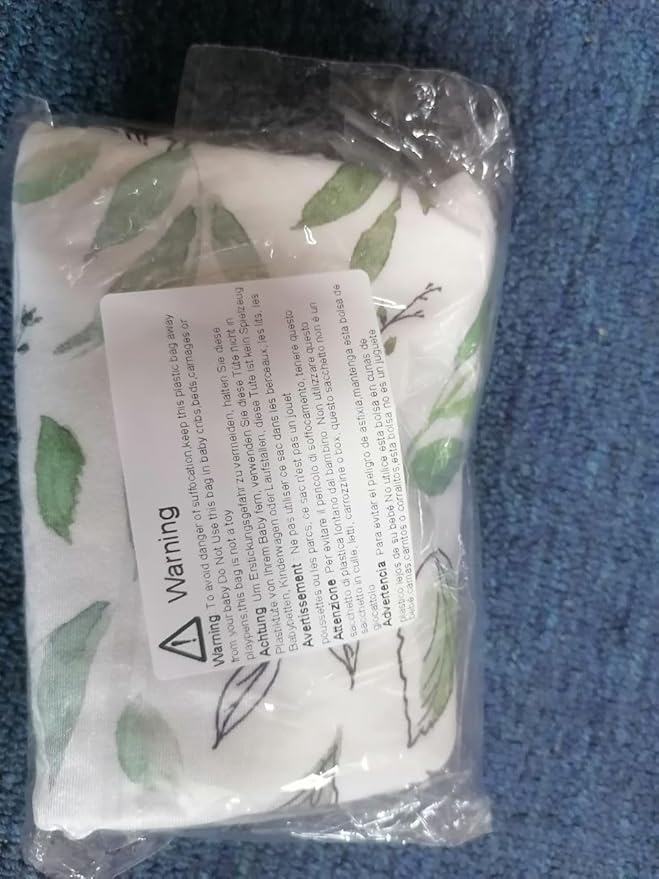 Baby Nursing Pillow Cover Infant Removable Breastfeeding Pillow Cover Cute Pattern Newborn Nursing Pillowcase Slipcovers Cushion Cover for Girls Boys 22.5 x 18 (Green Leaves)